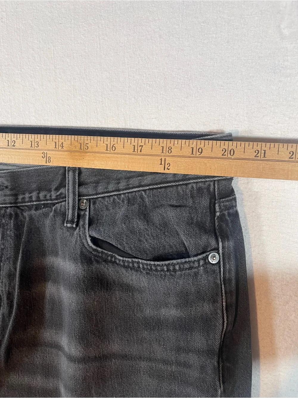 Lucky Brand 410 Athletic Slim Men's Washed Black Straight Jeans 40x34